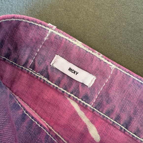 True Religion x Everyone Elijah Popo OOAK Bleach Dyed washed Pink Denim Jeans 34 - Picture 2 of 10